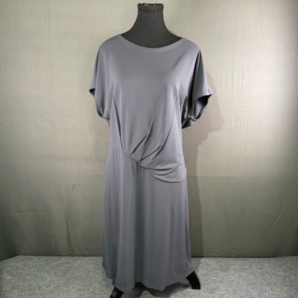 Eliza J Jacket Women’s XS Trench Coat Midi Classic Preppy Fleece Lined Zip Black